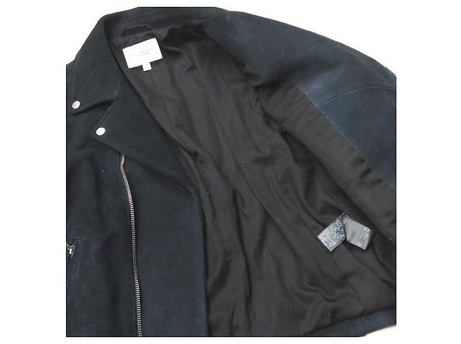 Autre Marque Chaqueta de cuero de ante doble Riders M Navy - vista 10