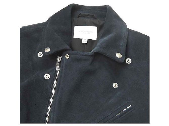 Autre Marque Chaqueta de cuero de ante doble Riders M Navy - vista 5