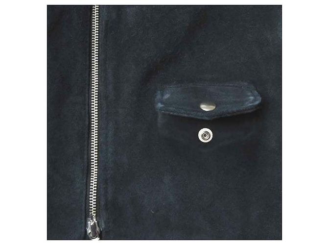 Autre Marque Chaqueta de cuero de ante doble Riders M Navy - vista 7
