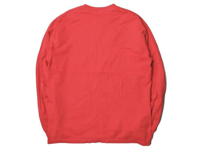 Autre Marque Camiseta de algodón roja de manga larga Cliff Logo - vista 2