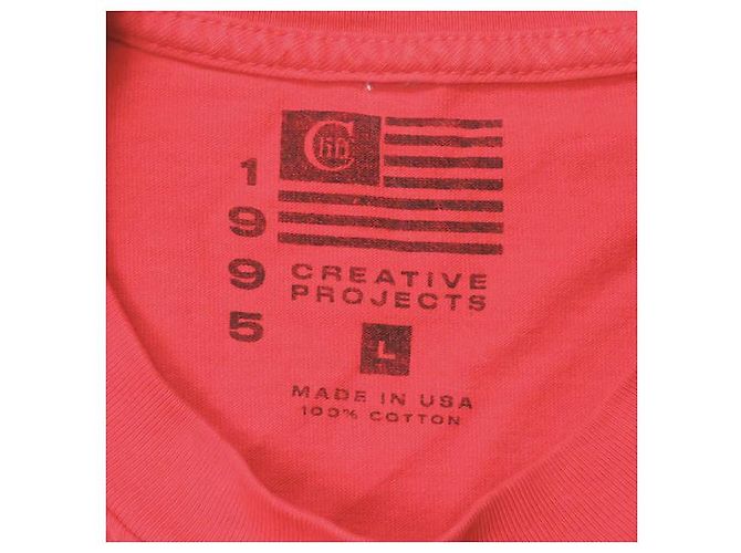 Autre Marque Camiseta de algodón roja de manga larga Cliff Logo - vista 3