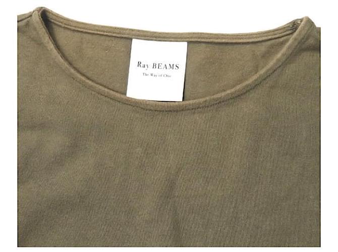 Autre Marque Ray BEAMS Baumwoll-Pullover mit Dreiviertelärmeln Olivgrün - Ansicht 5