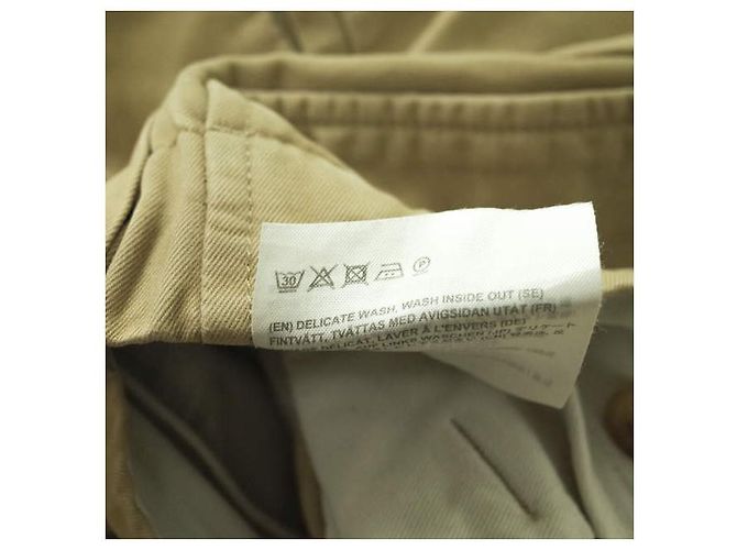 Pantalones de sarga de algodón beige Acne Studios - vista 10