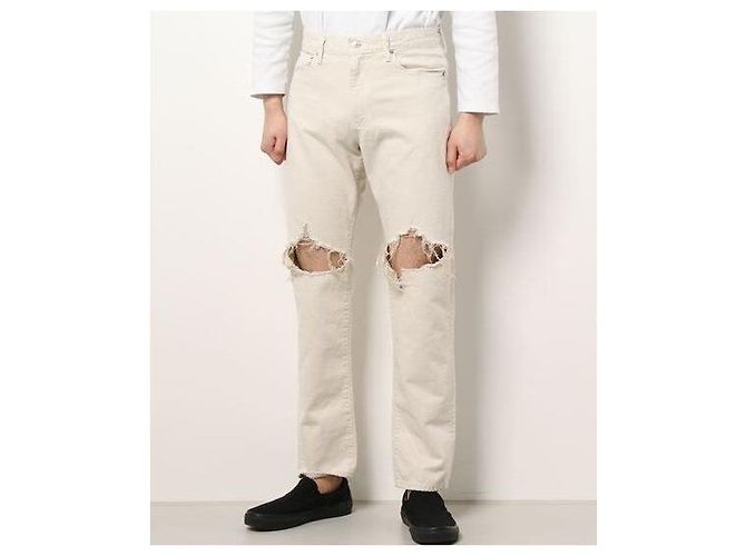 Autre Marque Jeans Selvedge Choc Blanco Blanco roto - vista 12