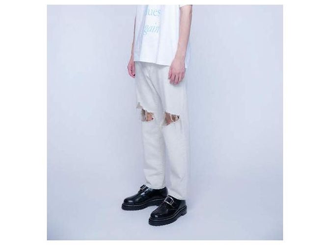 Autre Marque Jeans Selvedge Choc Blanco Blanco roto - vista 13