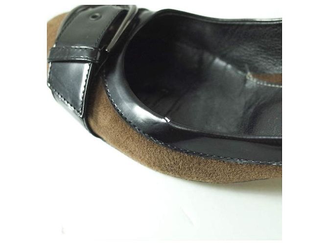 Autre Marque PELLICO Wildleder-Absatzpumps Braun/Schwarz - Ansicht 10