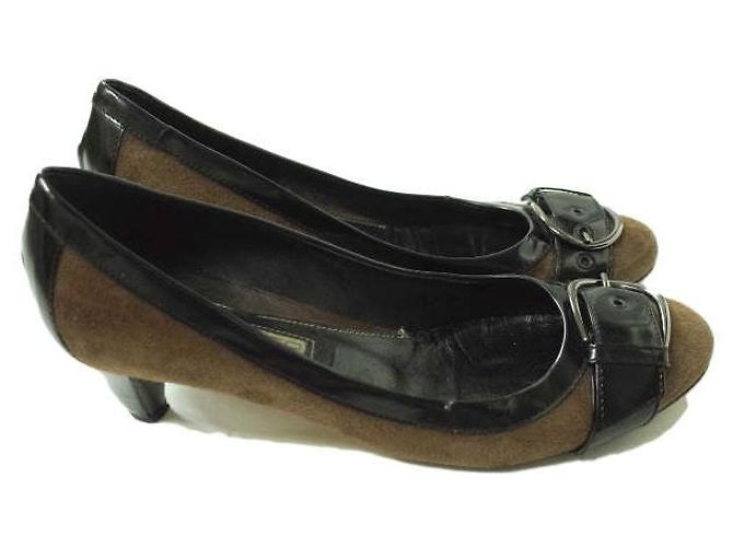 Autre Marque PELLICO Wildleder-Absatzpumps Braun/Schwarz - Ansicht 3