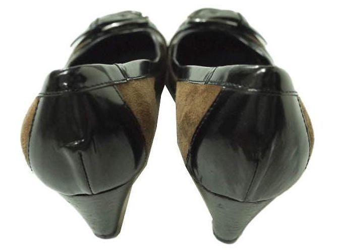 Autre Marque PELLICO Wildleder-Absatzpumps Braun/Schwarz - Ansicht 4