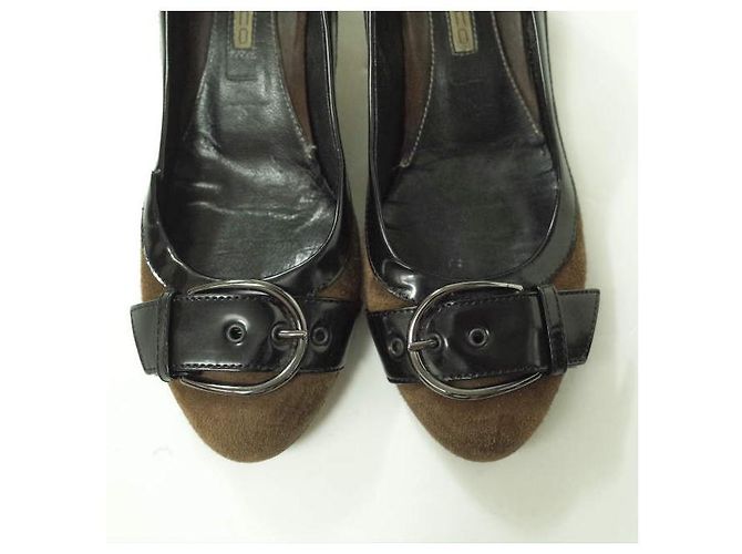 Autre Marque PELLICO Wildleder-Absatzpumps Braun/Schwarz - Ansicht 5