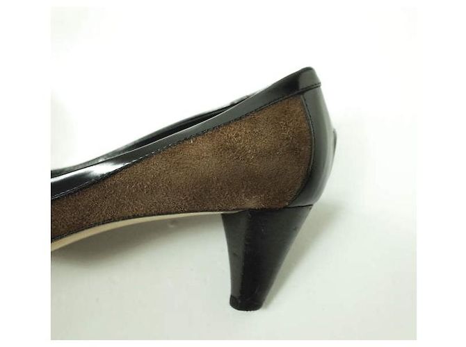 Autre Marque PELLICO Wildleder-Absatzpumps Braun/Schwarz - Ansicht 7