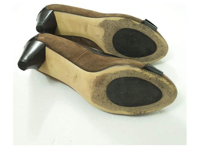 Autre Marque PELLICO Wildleder-Absatzpumps Braun/Schwarz - Ansicht 8