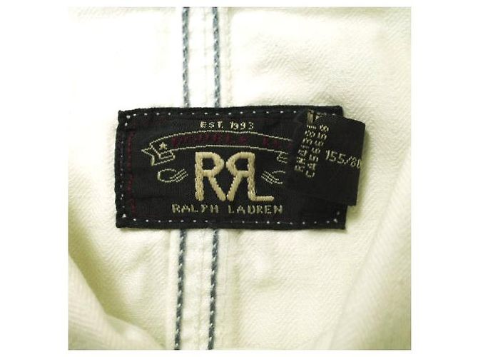Ralph Lauren Double RL Baumwoll-Herringbone Malerjacke mit Farbspritzern Weiß - Ansicht 3