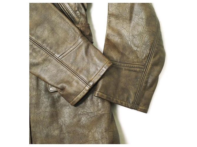 Ralph Lauren Jaqueta de couro de grão integral com colarinho de shearling RRL Castanho escuro - vista 6