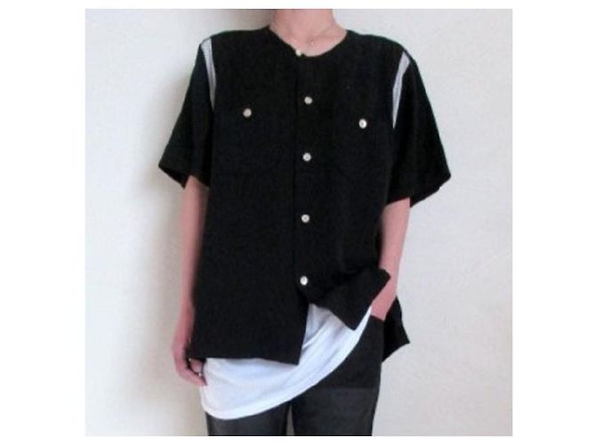 Autre Marque Azuma. Camicia in Tencel con collo rotondo - vista 3