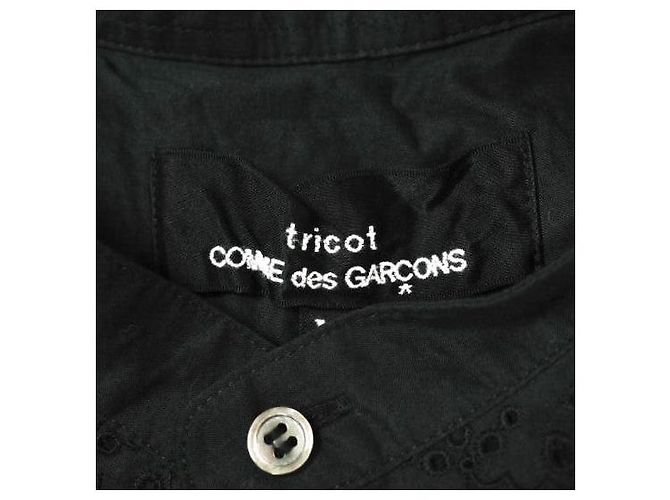 Comme Des Garcons Camisa de col de renda Comme des Garçons M Preto - vista 3
