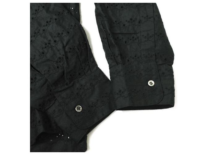 Comme Des Garcons Camisa de col de renda Comme des Garçons M Preto - vista 5