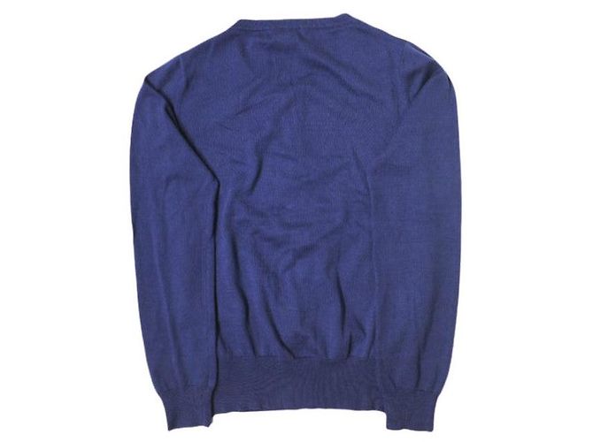Autre Marque Cruciani Cardigan aus feinmaschiger Baumwolle Marineblau - Ansicht 2