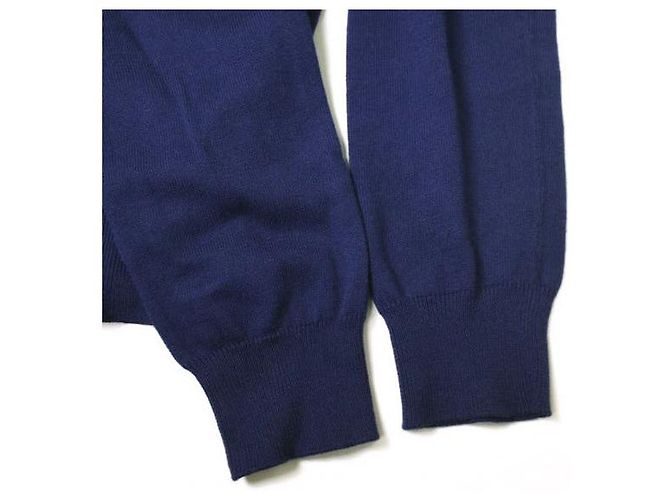 Autre Marque Cruciani Cardigan aus feinmaschiger Baumwolle Marineblau - Ansicht 6