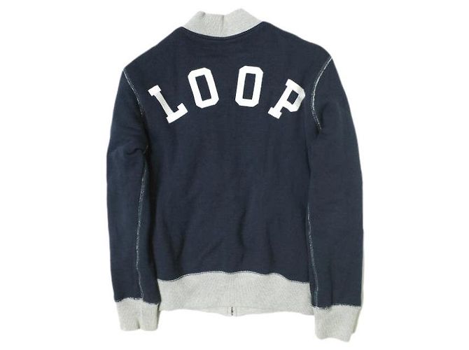 Autre Marque Reversible Sweat Stadium Jacket XS Marine/Grau - Ansicht 2