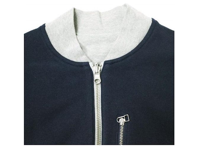 Autre Marque Reversible Sweat Stadium Jacket XS Marine/Grau - Ansicht 5