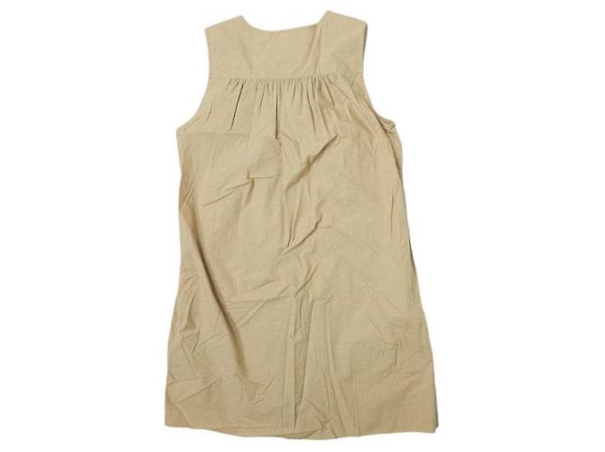Autre Marque Vestido sin mangas con volantes de algodón SACRA Beige - vista 2