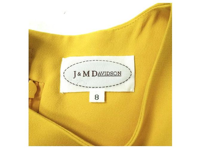 Autre Marque Abito intero in viscosa e acetato J&M Davidson Giallo - vista 3