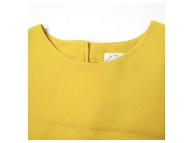 Autre Marque Abito intero in viscosa e acetato J&M Davidson Giallo - vista 4