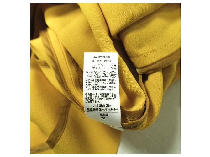 Autre Marque Abito intero in viscosa e acetato J&M Davidson Giallo - vista 7