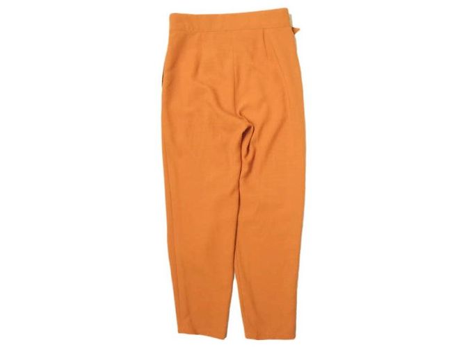 Autre Marque FORMO Wrap Stretch-Hosen aus Polyester Orange - Ansicht 2