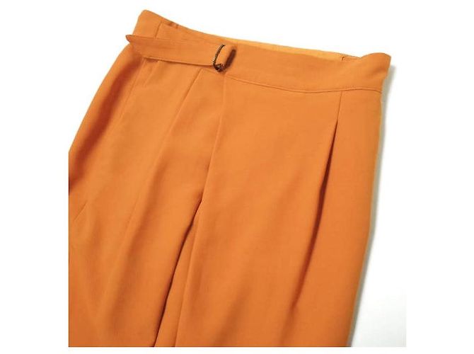 Autre Marque FORMO Wrap Stretch-Hosen aus Polyester Orange - Ansicht 3