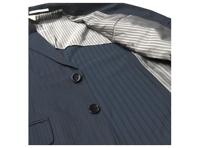 Autre Marque Chaqueta entallada N.HOOLYWOOD COLLECTION LINE de poliéster y algodón Azul marino - vista 8