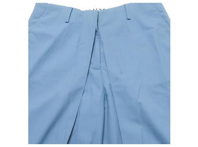Autre Marque Calças de lã com pregas frontais AALTO Azul - vista 4