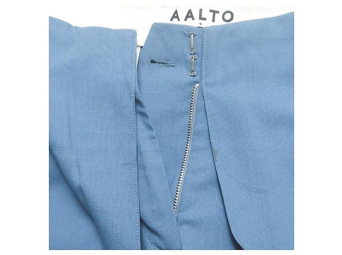 Autre Marque Calças de lã com pregas frontais AALTO Azul - vista 5