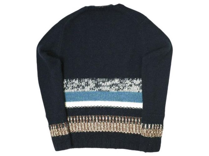Autre Marque Alpakamischung Strickwaren N°21 Blau - Ansicht 2