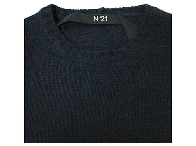 Autre Marque Alpakamischung Strickwaren N°21 Blau - Ansicht 4