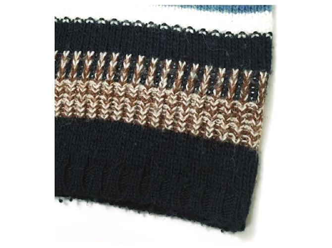 Autre Marque Alpakamischung Strickwaren N°21 Blau - Ansicht 6