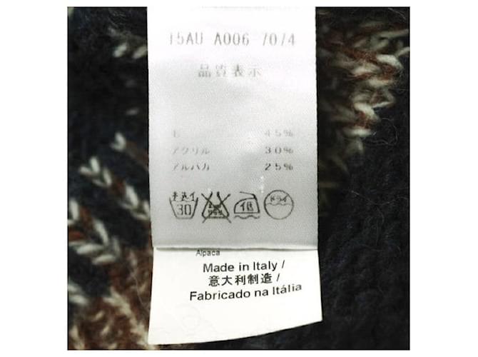 Autre Marque Alpakamischung Strickwaren N°21 Blau - Ansicht 7