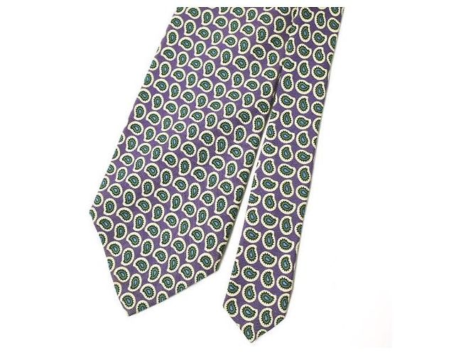 Autre Marque Cravatta in seta paisley Ralph Lauren viola Porpora - vista 3