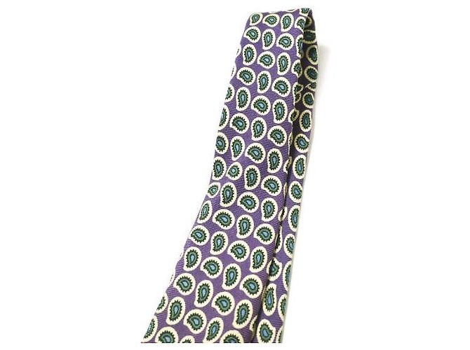 Autre Marque Cravatta in seta paisley Ralph Lauren viola Porpora - vista 4