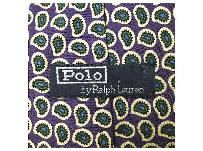 Autre Marque Cravatta in seta paisley Ralph Lauren viola Porpora - vista 5