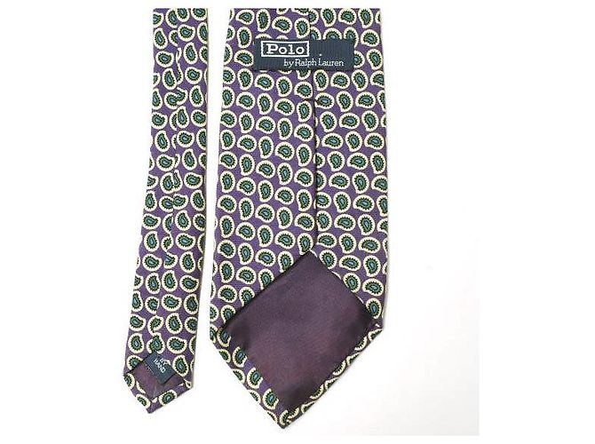 Autre Marque Cravatta in seta paisley Ralph Lauren viola Porpora - vista 6