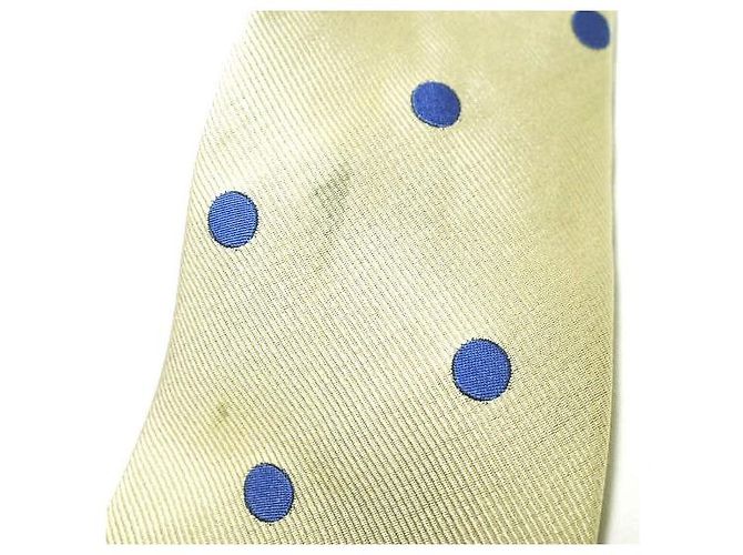 Autre Marque Cravatta in seta a pois beige/blu JOHN COMFORT - vista 5