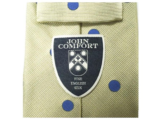 Autre Marque Cravatta in seta a pois beige/blu JOHN COMFORT - vista 6