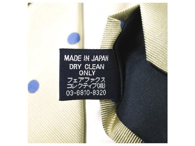 Autre Marque Cravatta in seta a pois beige/blu JOHN COMFORT - vista 8