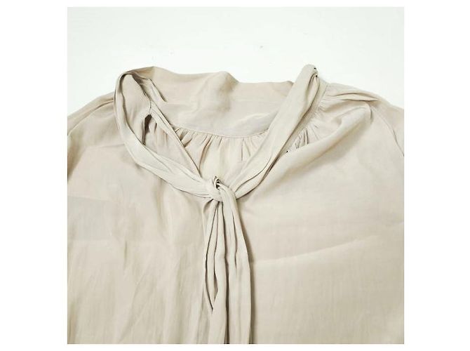 Autre Marque Langes gerafftes Kleid Nano Universe Beige - Ansicht 3