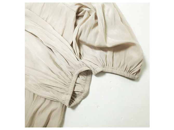 Autre Marque Langes gerafftes Kleid Nano Universe Beige - Ansicht 4