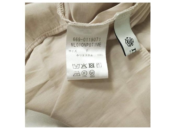 Autre Marque Langes gerafftes Kleid Nano Universe Beige - Ansicht 7