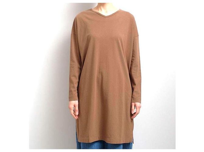 Autre Marque LAITERIE 2WAY Langes Pulloverkleid LC20403 Braun - Ansicht 8