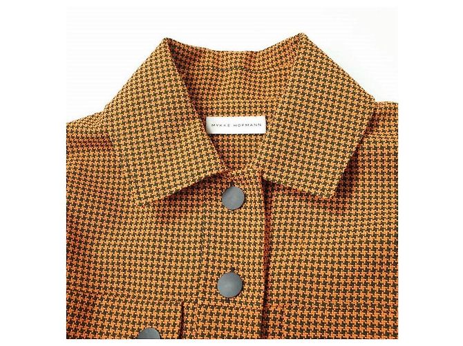 Autre Marque MYKKE HOFMANN houndstooth jacket Orange - view 3