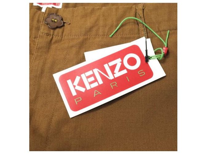 Autre Marque Pantalones cargo con botón de flor KENZO NIGO marrones Castaño - vista 3